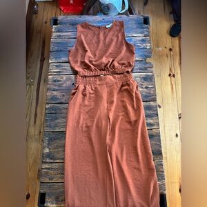 Paper Crane Terracotta Sleeveless 2 Piece Set